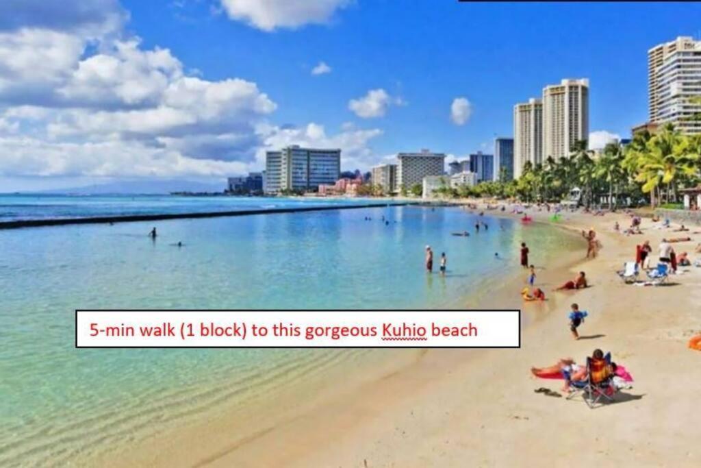 Huge Patio Washerdryer 1 Bedroom Banyan Free Parking 5 Min To Beach Honolulu Kültér fotó